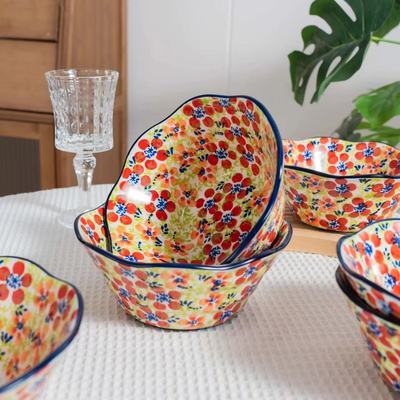 碧丝粉黛手彩绘釉下彩陶瓷餐具