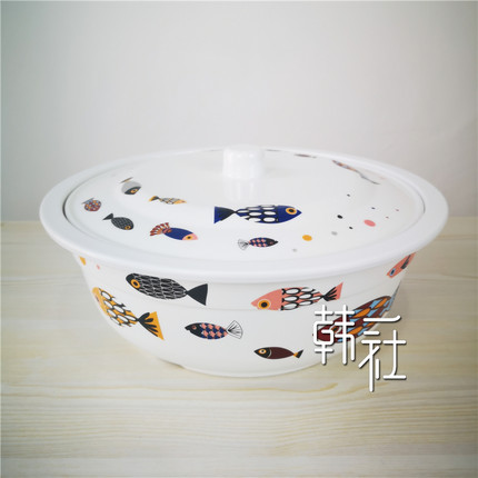 韩式密胺发面盆带盖和面和馅不沾面不沾油好清洗多用盆耐磨加厚