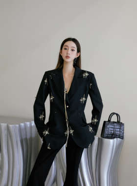 YEESIN姜熠设计师品牌 21秋冬新款 星际刺绣西服(Y37A501)