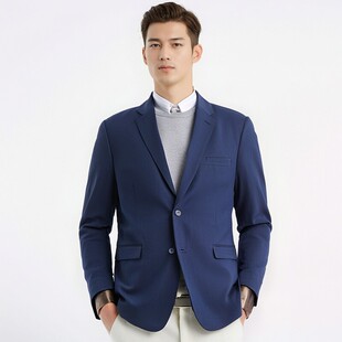 西装 瑕疵处理只有170 西服深蓝色修身 工装 外套 莱赛尔品牌撤柜男士