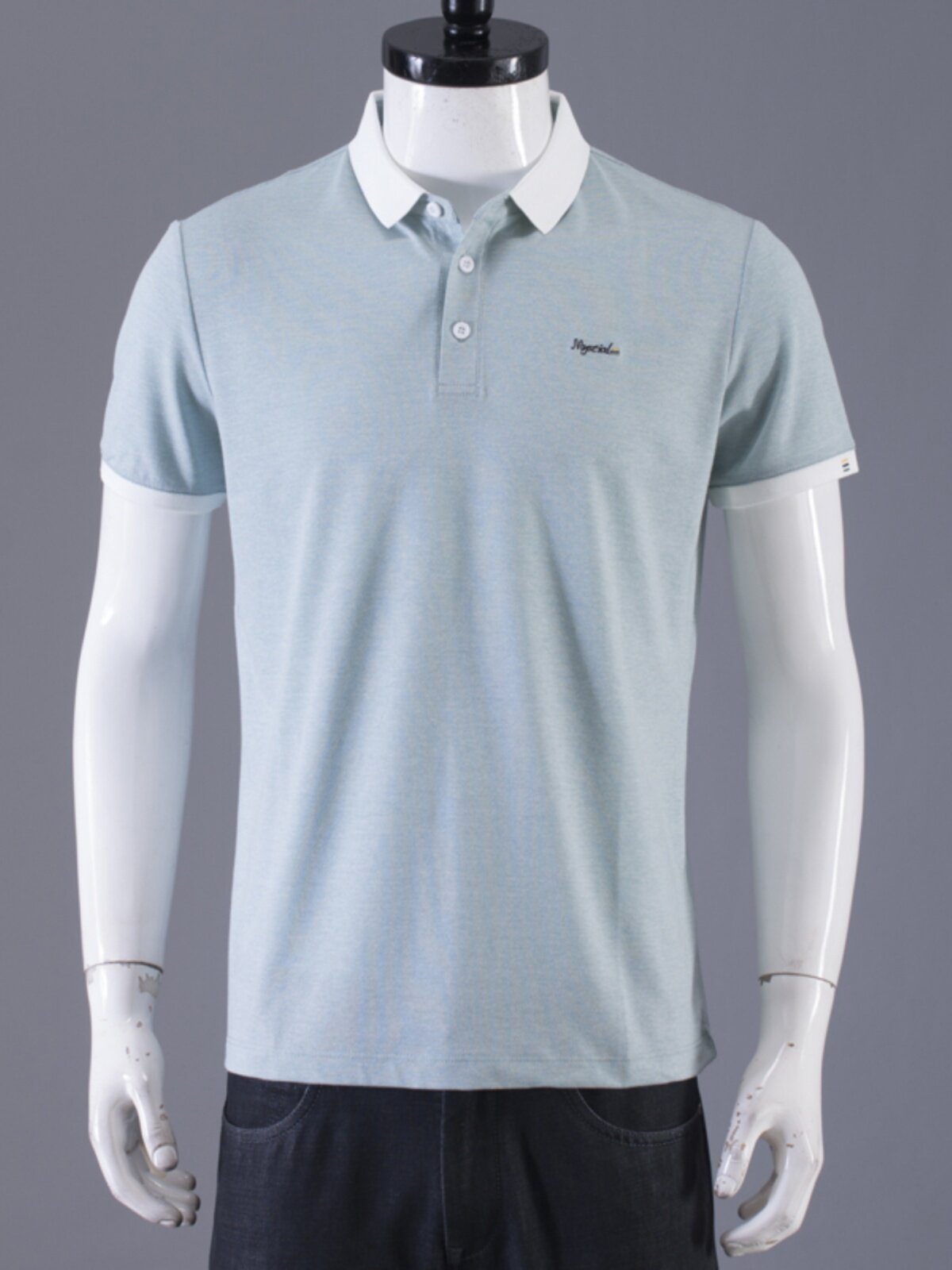 TENCEL BLEND MENS T-SHIRT SHORT SLEEVE POLO SHIRT SUMMER THIN LAPEL BUSINESS CASUAL TOP MENS T-T-SHIRT