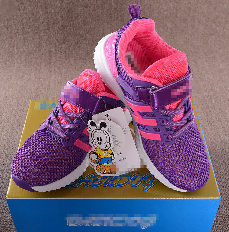 只有31 32 33码!夏季紫色女童透气运动鞋网面洞洞鞋子