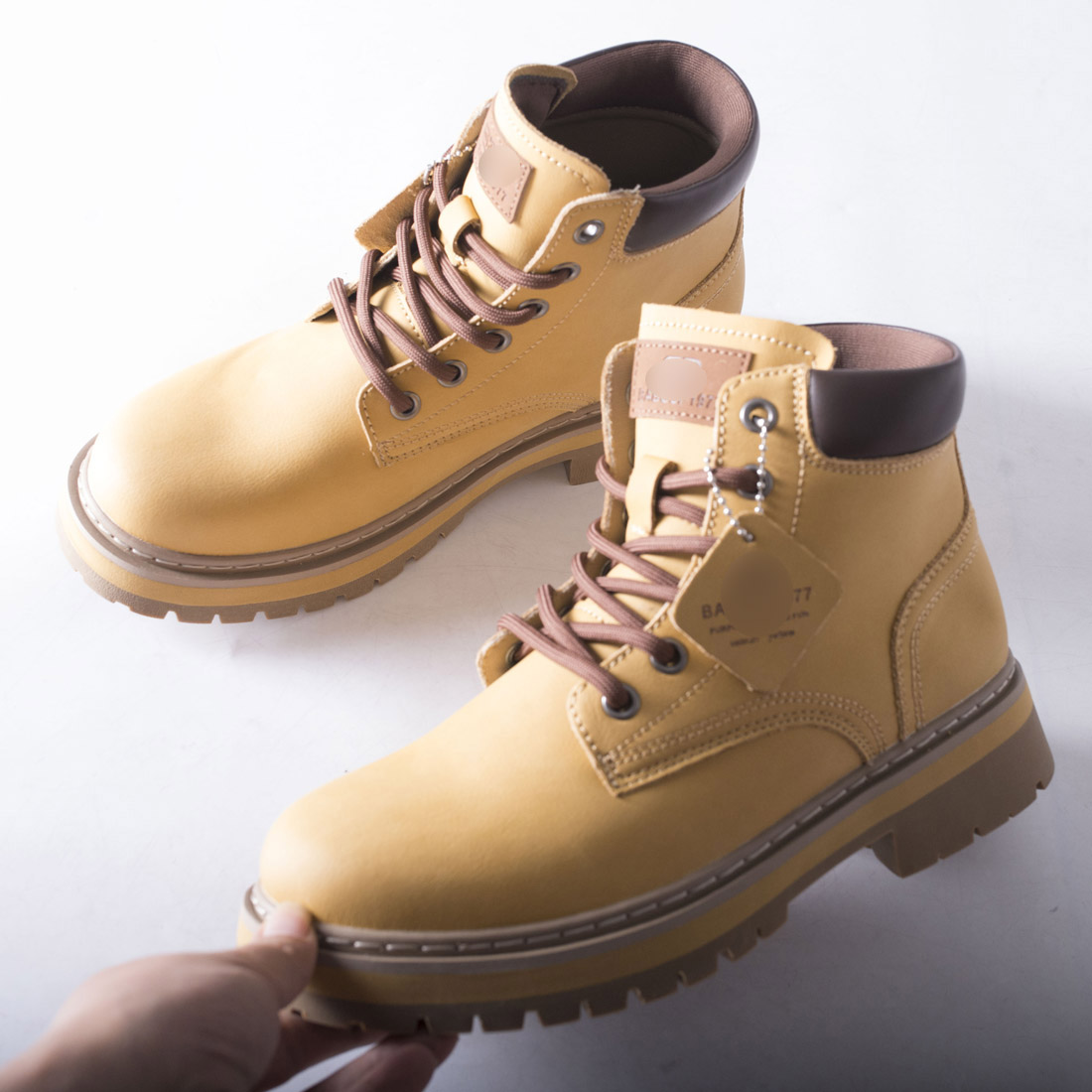 时尚潮流帅气真皮马丁靴系带皮鞋