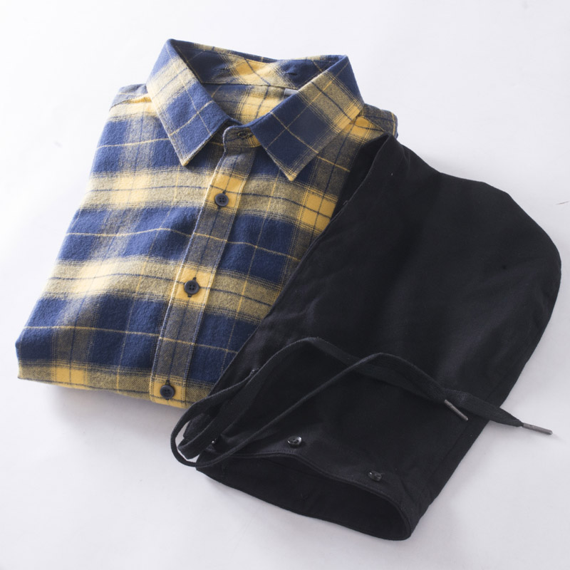 撤柜棉质长袖衬衫男磨毛衬衣外套