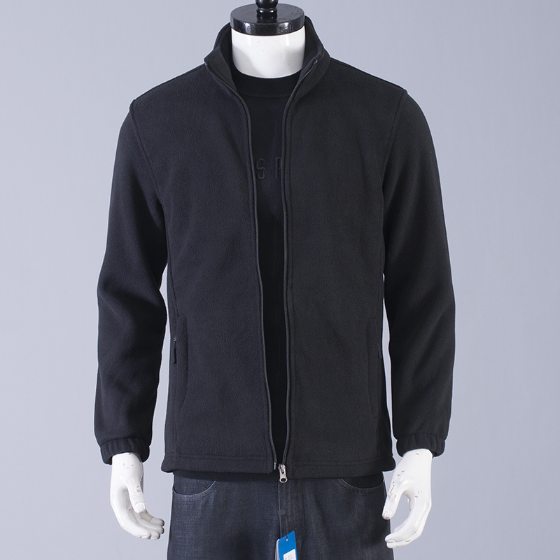 冬新款纯色立领长袖男士保暖夹克