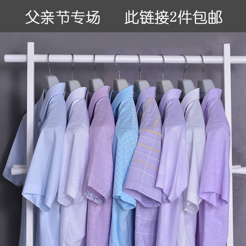 小码清货只有165 170~爸爸夏装短袖衬衣中年男士夏季品牌休闲衬衫