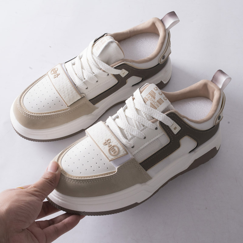 男士超纤皮板鞋透气网面运动鞋子