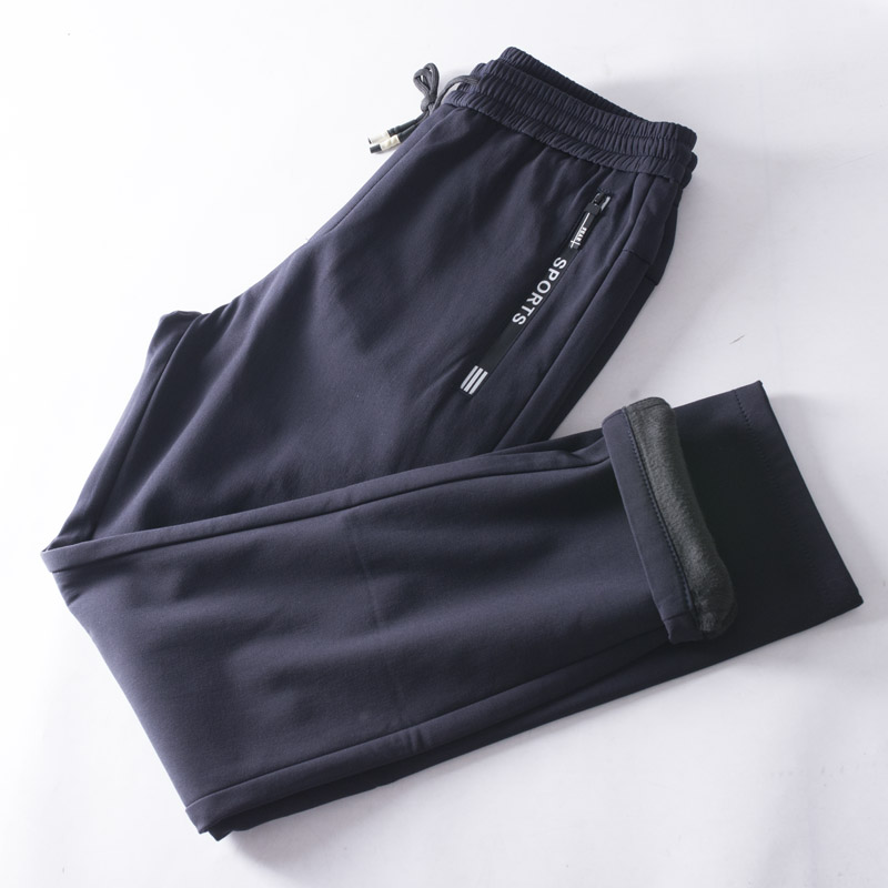 加绒保暖休闲运动长裤秋冬男裤子