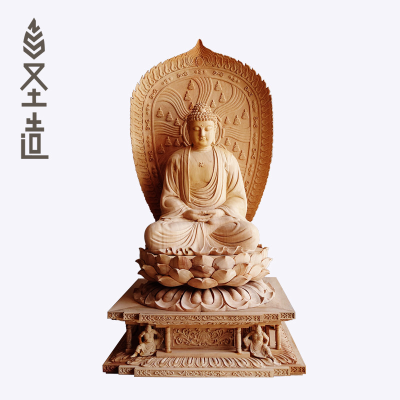 现货释迦牟尼佛木雕佛像摆件释迦摩尼佛像香樟木雕刻佛像定制厂家