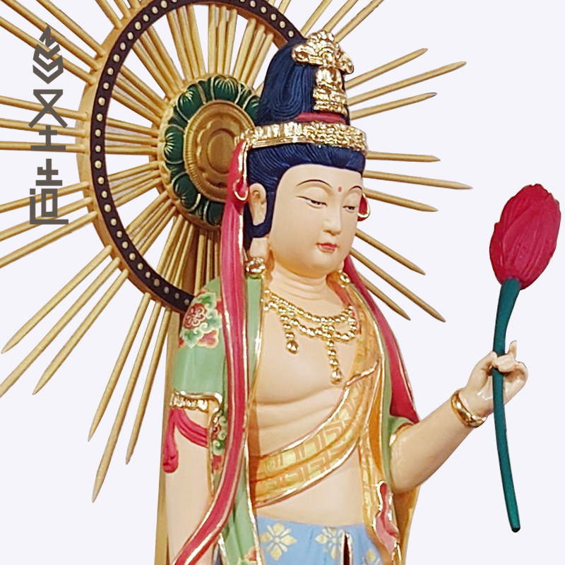 木雕圣观音佛像观世音像居家家用实木佛像定制 圣造