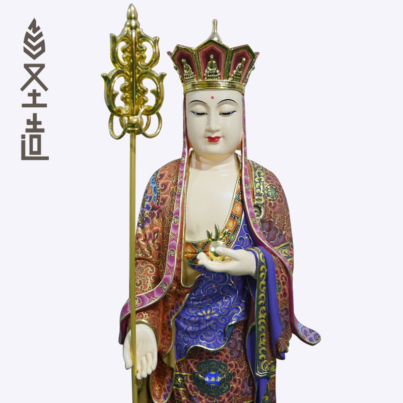实木地藏王摆件木雕大型佛像家用居家定制定做厂家 圣造