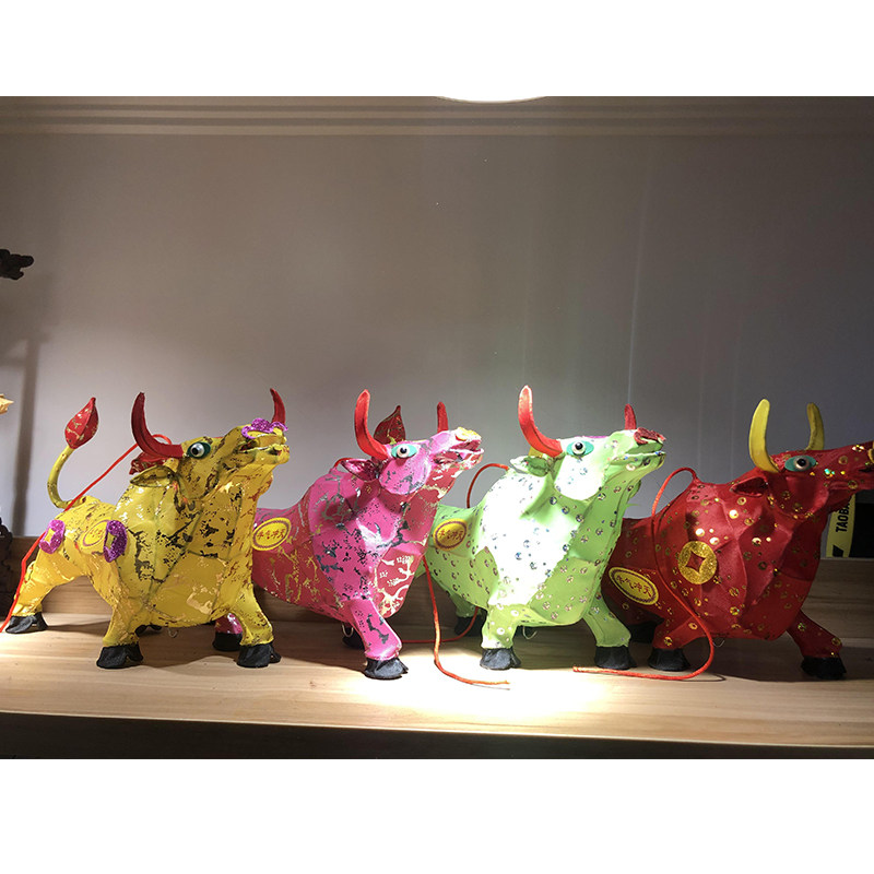 秦淮花灯-牛年生肖灯【牛气冲天】元宵节传统灯笼儿童夫子庙