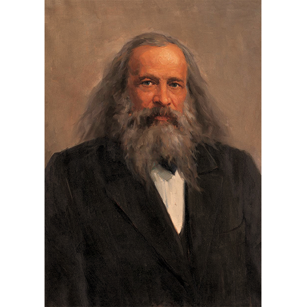 门捷列夫化学家物理学家海报复古文艺牛皮纸装饰画挂画壁画画芯