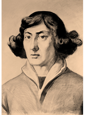 哥白尼挂图海报Copernicus日心说波兰天文学家 世界科学家装饰画