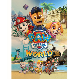 汪汪队立大功复古牛皮纸海报学生房间卧室墙面背景二次元装饰贴画