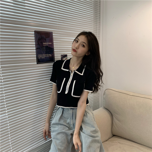 Real shot real price new Korean Short Sleeve knitted plolo shirt