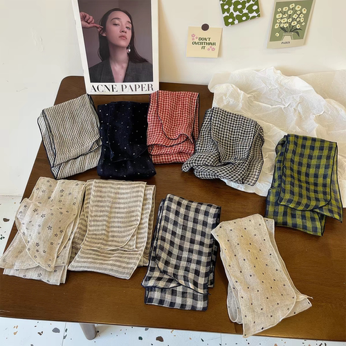 百搭高级感细长条窄薄丝巾2026春秋新款女小围巾领巾发带绑包丝带