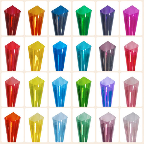 彩色玻璃贴膜透明炫彩膜镭射纸