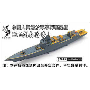 中国055型驱逐舰南昌 船坞 700 蚀刻片套改配鹰翔 射手座j7015