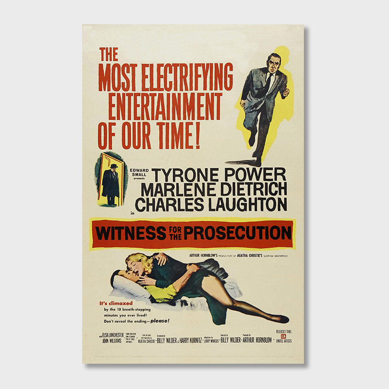 控方证人/电影海报/家居客厅宿舍卧室咖啡屋/装饰画