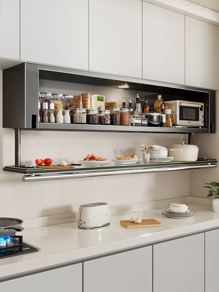 【包安装】优勤厨房调料置物架壁挂式吊柜下方调味品备菜收纳架子,厨房/烹饪用具,厨房置物架/置物柜/角架,淘宝优惠券,粉丝福利购,淘宝优惠卷