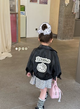 Opao正品～25秋装新款女童皮衣外套8885打底衫8855亮片短裙9083