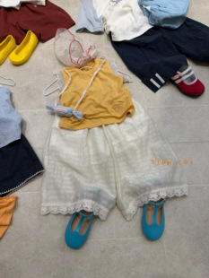 女童柔软天丝宽松直筒裤 新款 凉快2695 夏季 甜菜·26