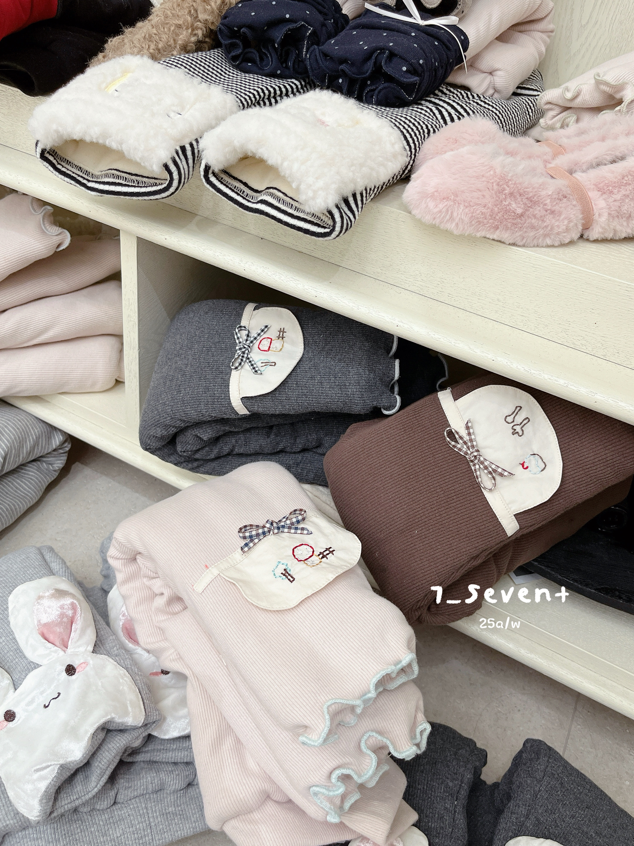 7seven～9422女童三层加厚夹棉蚕丝棉打底裤冬装女宝宝棉裤修身