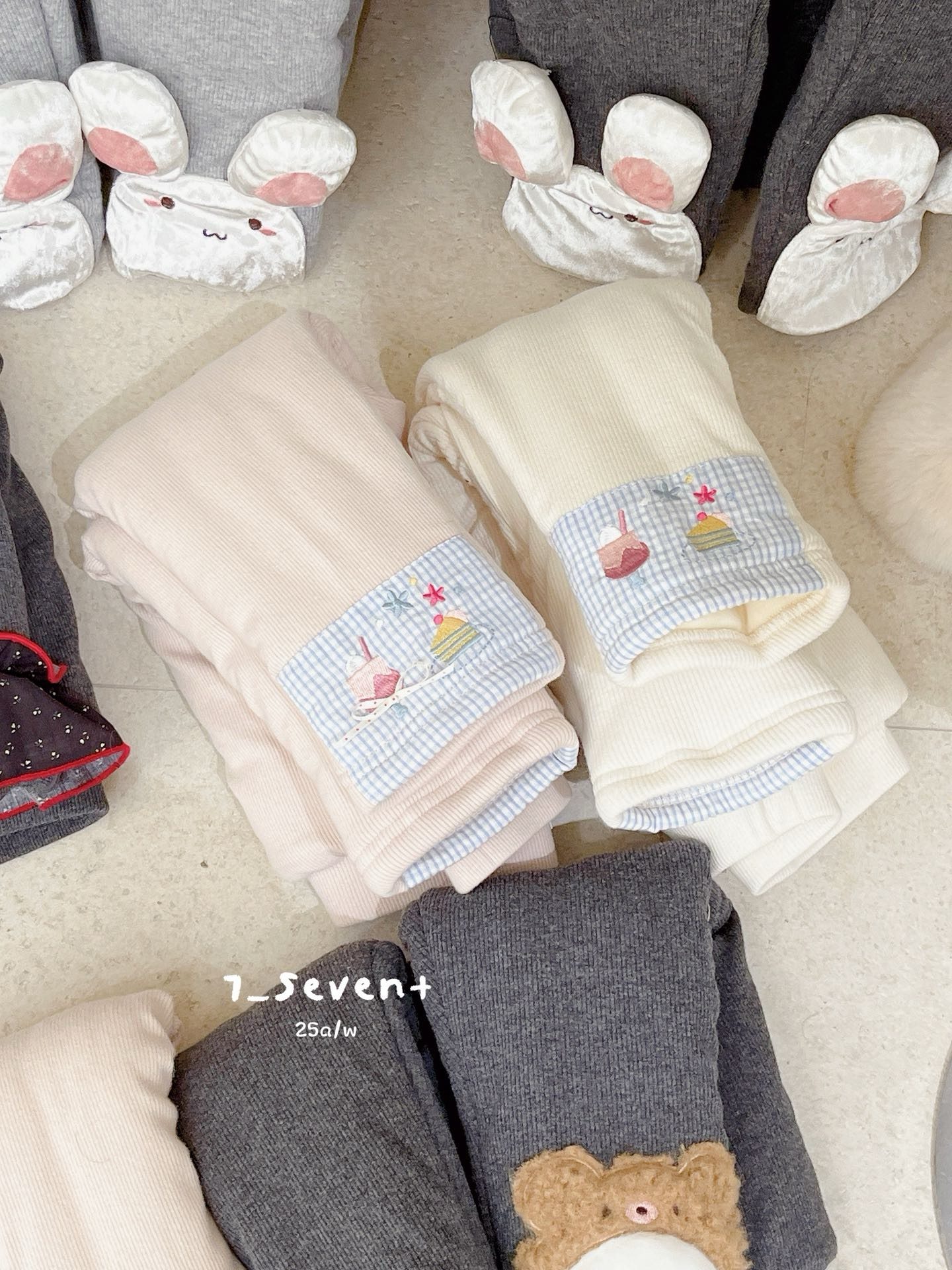 7seven～9462女童蚕丝棉打底裤冬装新款女宝宝加厚三层夹棉长裤子