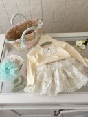 2026春装 T恤SY62030 百搭长袖 新款 女童蕾丝领花朵纯棉打底衫