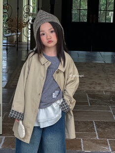 草房子～25秋装新款女童风衣外套25291+套装25287+牛仔裤25325