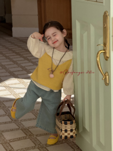 草房子·26春装新款女童牛仔裤直筒裤宽松裤子百搭26041