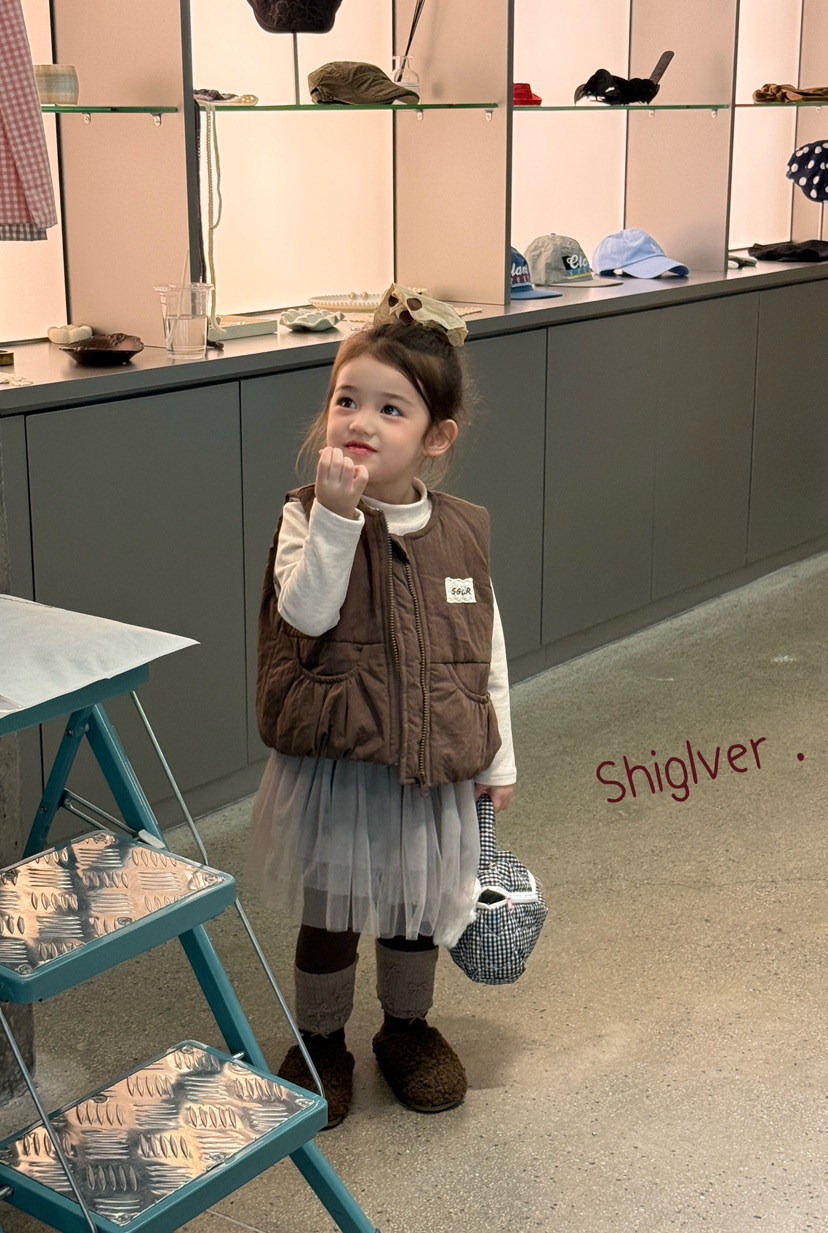 拾光鹿儿～25冬装新款女童棉马甲7191加绒打底衫7203打底裤7218