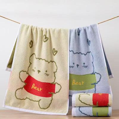 beer爱心小熊a级纯棉毛巾柔软舒适家洗脸巾吸水儿童擦手巾不掉毛