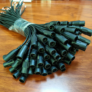 12VDC电源母头线纯铜芯25cm红黑电源线监控母12Vdc接头电源线