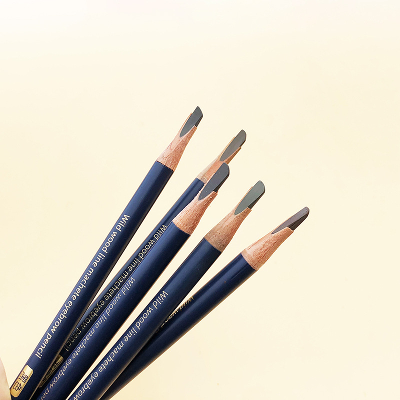 亨丝木质眉笔野生眉毛 不晕染化妆师纹绣填眉画眉眼线笔防水控油