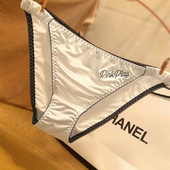 欧美性感蕾丝女士内裤 女 底裤 丝滑冰丝绸缎三角裤 细腻透气时尚