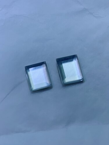 缅甸天然A货翡翠玻璃种起荧光无事牌1对可镶嵌戒指吊坠耳钉无纹裂