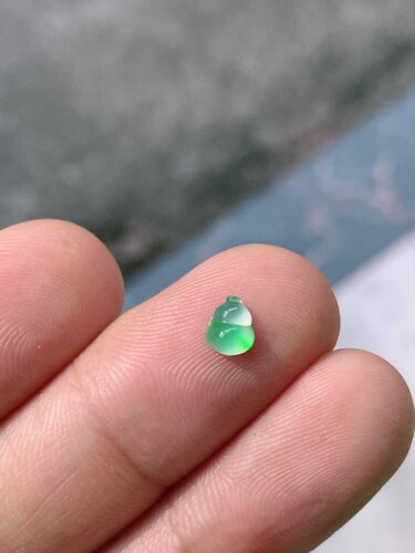 缅甸天然A货翡翠高冰种飘阳绿葫芦可镶嵌戒指手链吊坠肉细无纹裂