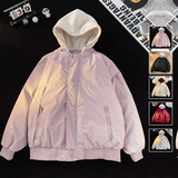 假两件连帽棉袄棉服男女冬季青年保暖情侣棉衣外套MY2583-P85，男装棉衣，星座610（原A335）
