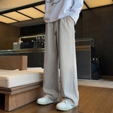 垂感休闲裤子男春季宽松纹理感褶皱直筒运动透气长裤Q29151-特P32，男装休闲裤，星座610（原A335）