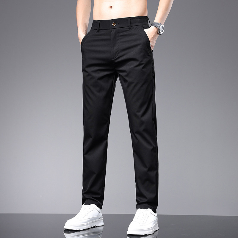 夏季新款冰丝凉感休闲裤子男时尚百搭轻弹力直筒运动裤K7809-P45图片