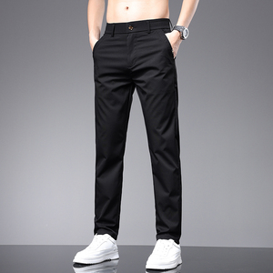 夏季新款冰丝凉感休闲裤子男时尚百搭轻弹力直筒运动裤K7809-P45图片