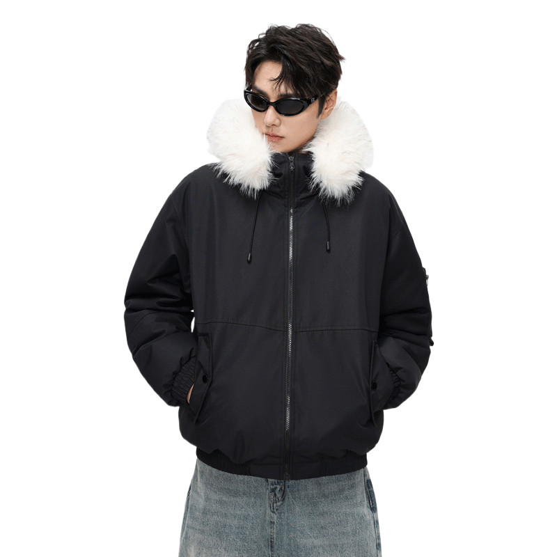 美式毛领羽绒服男冬季加厚棉衣情侣痞帅休闲棉服外套MY2525-P100,男装羽绒服,星座610（原A335）