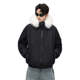 美式毛领羽绒服男冬季加厚棉衣情侣痞帅休闲棉服外套MY2525-P100，男装羽绒服，星座610（原A335）