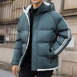 三防面料连帽羽绒棉服男士冬天加绒保暖棉袄休上衣外套M5811-P70图片