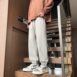 夏季薄款垂感透气卫裤男宽松百搭运动冰丝速干休闲长裤K2721-P35