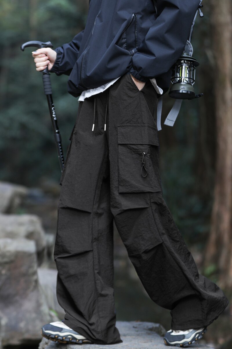 直筒工装裤男夏季美式宽松2025新款休闲裤子机能伞兵裤K2701-P40,男装休闲裤,星座610（原A335）