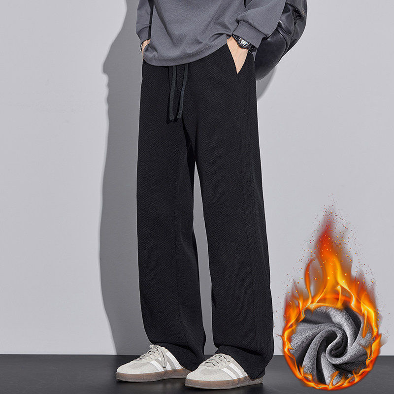 冬季新款斜纹针织休闲裤垂感挺括显瘦潮流直筒男裤JR806-P48，男装休闲裤，星座610（原A335）