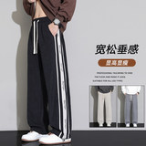 男春季新款抽绳直筒运动裤美式潮牌休闲裤青少年长裤Z9998-P42，女装休闲裤，星座610（原A335）